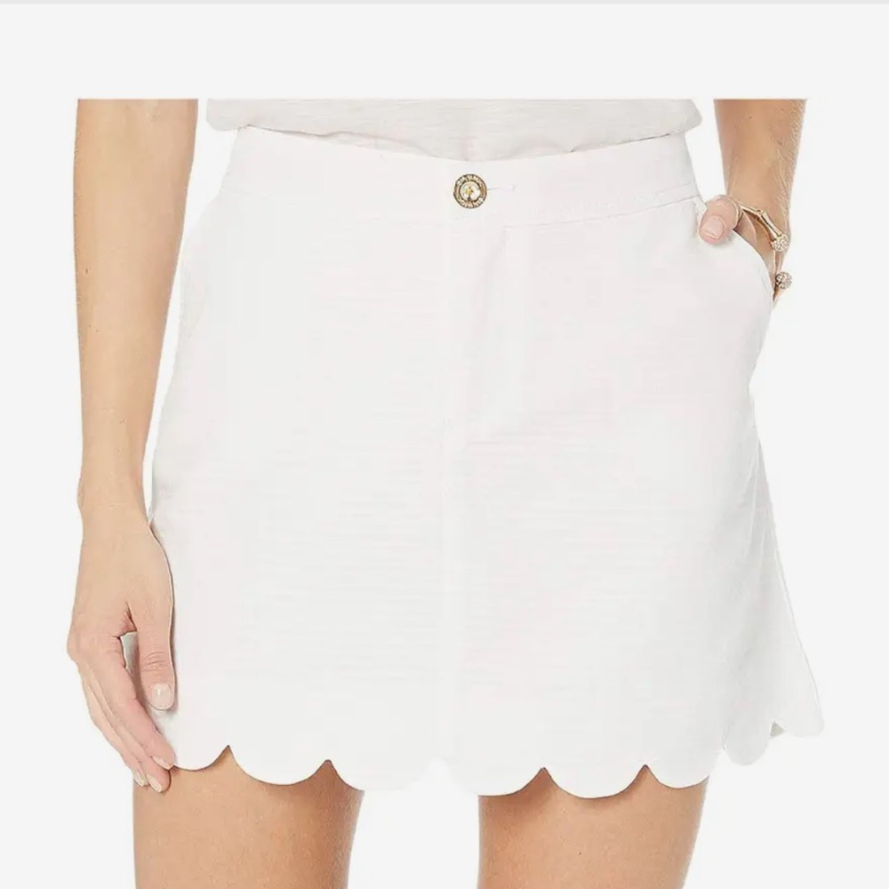 NWT LILLY PULITZER RESORT WHITE COLLETE SKORT SIZE 2